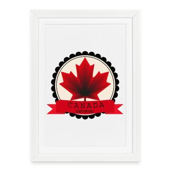 Canada Not For Sale Maple Badge - Gerahmtes Poster (27 × 37 cm) - Weiß - Vorne