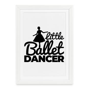 Petite Ballerine - Affiche encadrée (27 × 37 cm) - blanc - Devant