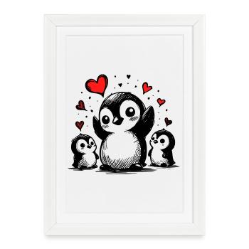 Happy Couple Surrounded by Love - Framed poster (27 × 37 cm) - white - Front