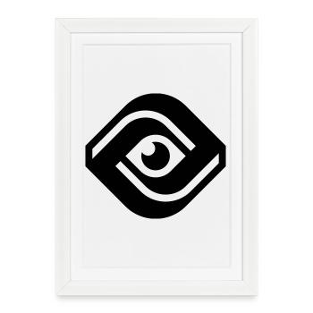 ALL-SEEING EYE - Framed poster (27 × 37 cm) - white - Front