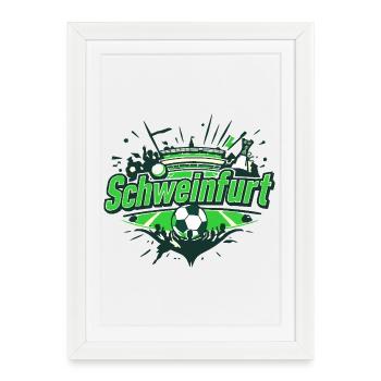 Schweinfurt Football Support - Framed poster (27 × 37 cm) - white - Front