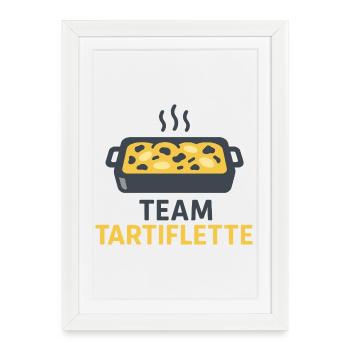 Team Tartiflette - Affiche encadrée (27 × 37 cm) - blanc - Devant