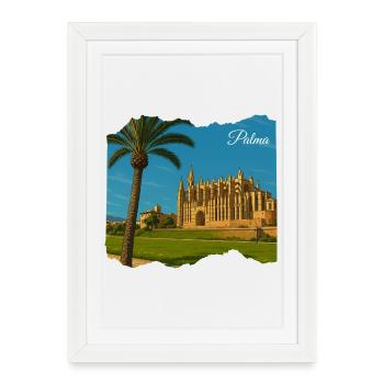 Mallorca Palma Cathedral - Framed poster (27 × 37 cm) - white - Front