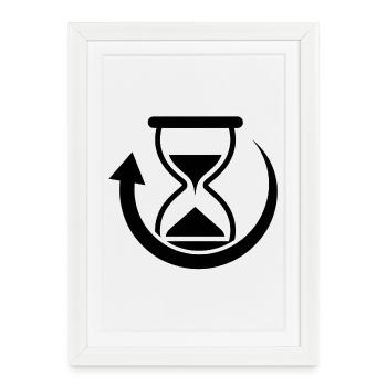 Graphiques de rotation temporelle - Affiche encadrée (27 × 37 cm) - blanc - Devant