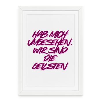 Pink Brush Font Saying We Are The Ghosts - Framed poster (27 × 37 cm) - white - Front