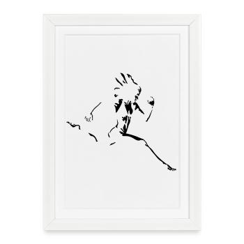 runner - Framed poster (27 × 37 cm) - white - Front