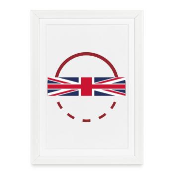 Emblème de l’arc de l’Union Jack - Affiche encadrée (27 × 37 cm) - blanc - Devant