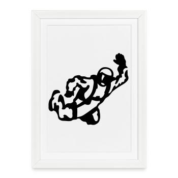 Skydive - Affiche encadrée (27 × 37 cm) - blanc - Devant