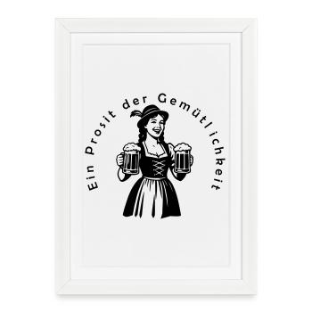 Ein Prosit der Gemütlichkeit - Framed poster (27 × 37 cm) - white - Front