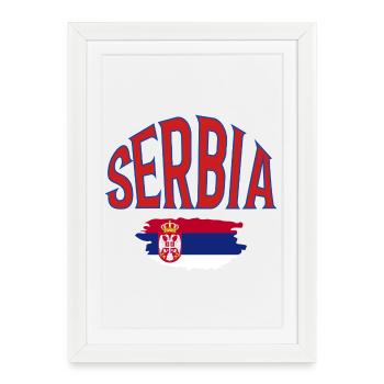 Serbie - Affiche encadrée (27 × 37 cm) - blanc - Devant
