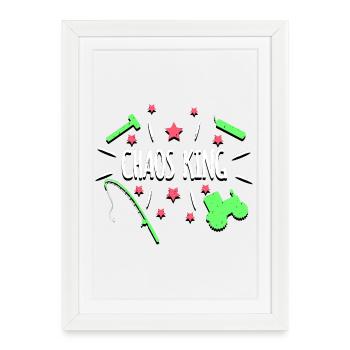 Chaos King - Framed poster (27 × 37 cm) - white - Front