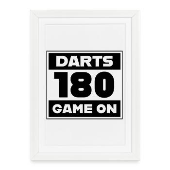 Dart,Darts_Startnummer - Framed poster (27 × 37 cm) - white - Front