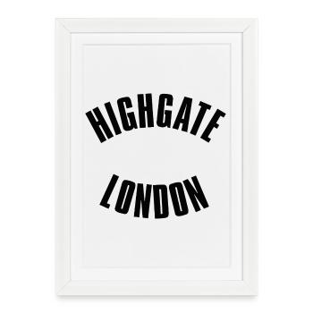 Emblème de Night Gate London - Affiche encadrée (27 × 37 cm) - blanc - Devant