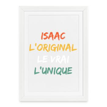 Isaac Original The True The One - Framed poster (27 × 37 cm) - white - Front