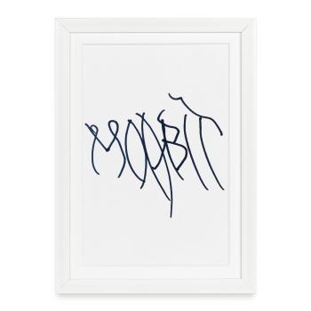 Berlin Moabit Hoodie Moabit T-Shirt. - Framed poster (27 × 37 cm) - white - Front