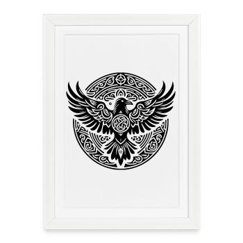 Raven Triskel - Black Silence - Framed poster (27 × 37 cm) - white - Front