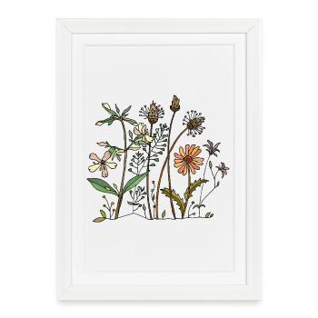 Fleur - Affiche encadrée (27 × 37 cm) - blanc - Devant