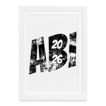 Abi 2026 - Abitur - Don - Affiche encadrée (27 × 37 cm) - blanc - Devant