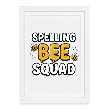 Spelling Bee Squad Cute Bee Team - Framed poster (27 × 37 cm) - white - Front