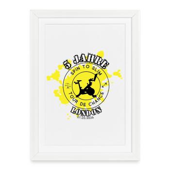 Spin to Slim Jubilee - for light surfaces - Framed poster (27 × 37 cm) - white - Front