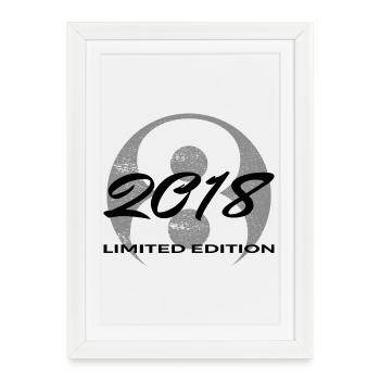 8e anniversaire 2018 cadeau garçons et filles - Affiche encadrée (27 × 37 cm) - blanc - Devant