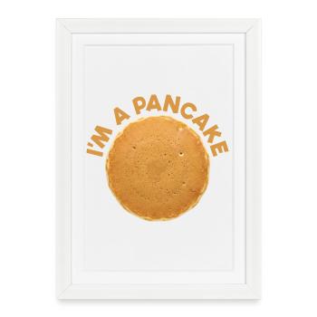 Je suis un déguisé de pancake Petit-déjeuner Halloween - Affiche encadrée (27 × 37 cm) - blanc - Devant