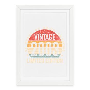 23 Year Old Vintage 2003 Limited Edition 23rd Bday - Framed poster (27 × 37 cm) - white - Front