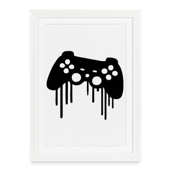 Gaming Controller - Framed poster (27 × 37 cm) - white - Front
