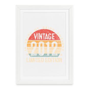 Vintage 2012 Limited Edition 14-Year-Old 14th Bday - Framed poster (27 × 37 cm) - white - Front