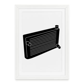 Radiatore_del_motore_m1 - Affiche encadrée (27 × 37 cm) - blanc - Devant