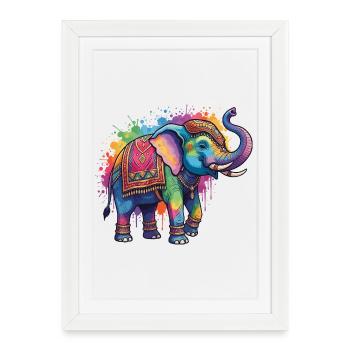 Holi Festival Of Colors Happy Holi Indian Holiday - Framed poster (27 × 37 cm) - white - Front
