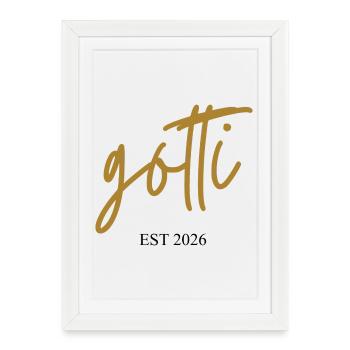 Gotti est 2026 - Gerahmtes Poster (27 × 37 cm) - Weiß - Vorne