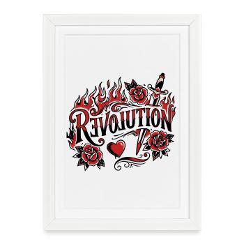 Diversité & Inclusion, Hoodie Révolutionnaire, Tasse - Affiche encadrée (27 × 37 cm) - blanc - Devant