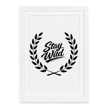 Restez en liberté - Affiche encadrée (27 × 37 cm) - blanc - Devant