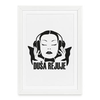 DUŠA REJUJE - black - - Framed poster (27 × 37 cm) - white - Front