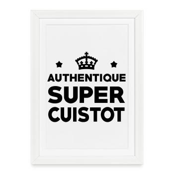Super Chef - Kitchen - Cook - Framed poster (27 × 37 cm) - white - Front