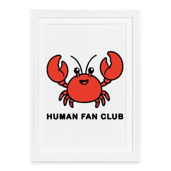 AI Human Fan Club - Framed poster (27 × 37 cm) - white - Front