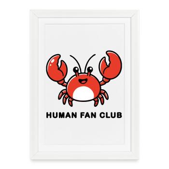 AI Human Fan Club - Framed poster (27 × 37 cm) - white - Front