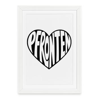 Pfronten Allgäu au cœur - Affiche encadrée (27 × 37 cm) - blanc - Devant