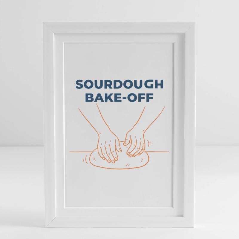 Sourdough Bake Off Bread Baking Baker Bread Making Framed poster (27 × 37 cm)