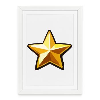 Étoile - Affiche encadrée (27 × 37 cm) - blanc - Devant