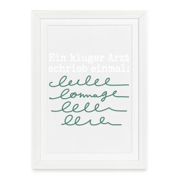 Un médecin intelligent Étudiant en médecine Médecin en pratique Médecin - Affiche encadrée (27 × 37 cm) - blanc - Devant