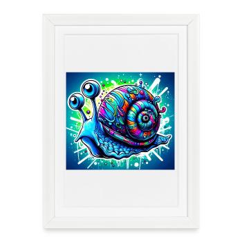 Snail - Framed poster (27 × 37 cm) - white - Front