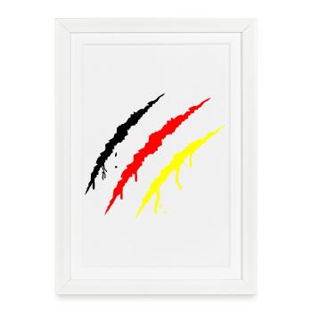 krallen_deutschland - Framed poster (27 × 37 cm) - white - Front