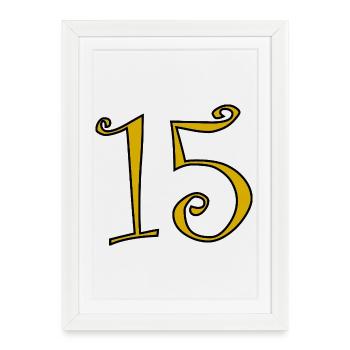 15. 15 ANS. 15e ANNIVERSAIRE. ANNIVERSAIRE 15 ANS. - Affiche encadrée (27 × 37 cm) - blanc - Devant