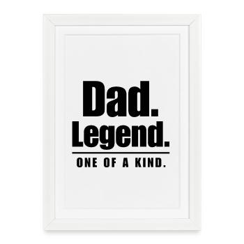 Dad Legend Unique Father's Day - Framed poster (27 × 37 cm) - white - Front