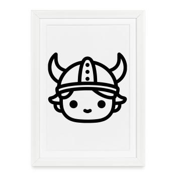 viking - Affiche encadrée (27 × 37 cm) - blanc - Devant