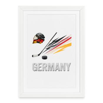 Deutschland Eishockey Kraft - Framed poster (27 × 37 cm) - white - Front