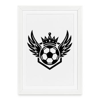 Football Coat of Arms Wings - Framed poster (27 × 37 cm) - white - Front
