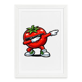 Tamponage de la tomate - Affiche encadrée (27 × 37 cm) - blanc - Devant